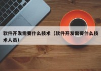 软件开发需要什么技术（软件开发需要什么技术人员）